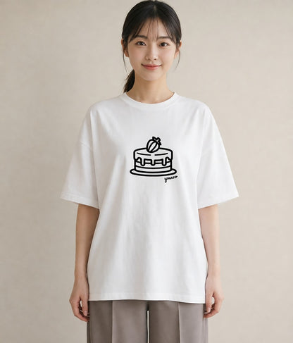 半袖Tシャツ レディース スイーツ お菓子 デザート イラスト きれいめカジュアル 春コーデ 姉妹 白T