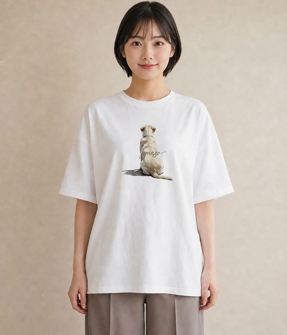 グラフィックTシャツ レディース 犬好き 犬 いぬ イラスト ラフ 母の日 ビーチ 白T