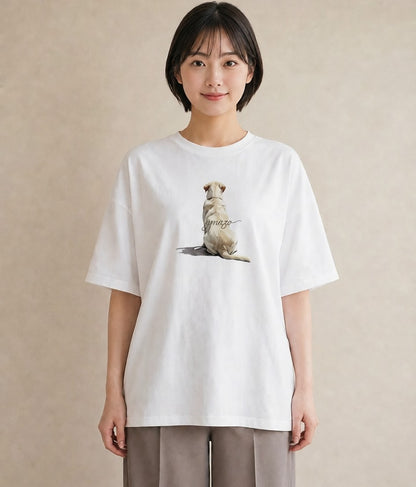 グラフィックTシャツ レディース 犬好き 犬 いぬ イラスト ラフ 母の日 ビーチ 白T