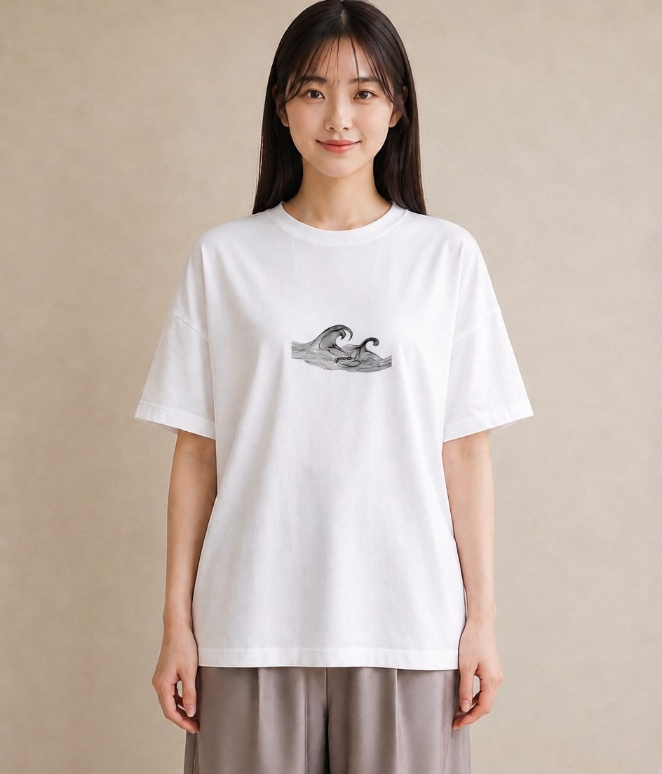 デザインTシャツ レディース 海 リゾート 夏 イラスト 旅行コーデ 母の日 ビーチ 白T