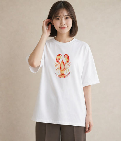 Tシャツ レディース 蠍座 星空 宇宙 イラスト シンプル 夏コーデ 通学 白T