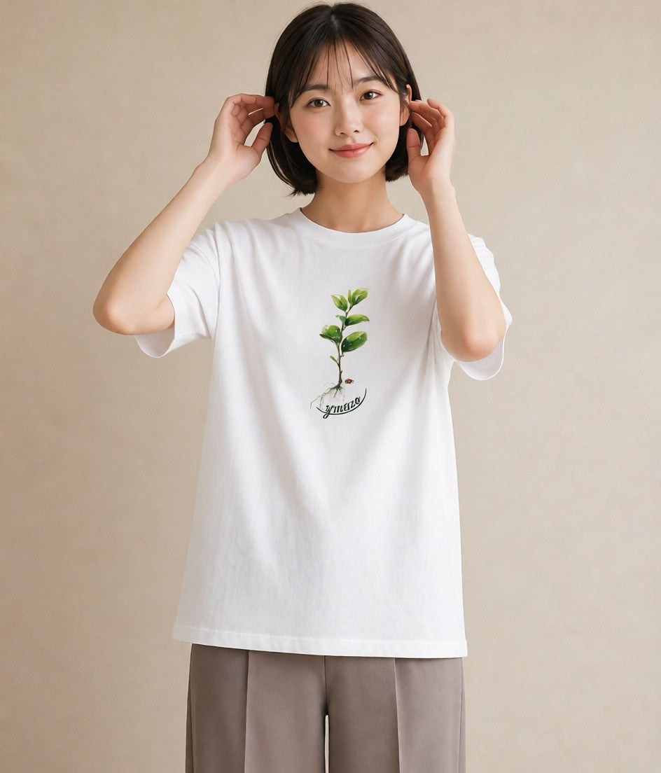 Tシャツ レディース てんとう虫 昆虫 虫 イラスト ボタニカル ルームウェア ギフト 白T