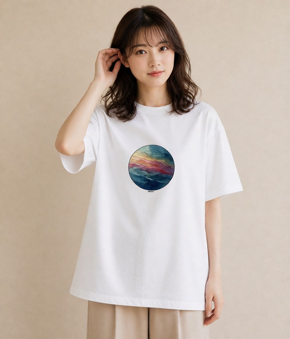 Tシャツ レディース 蠍座 星空 宇宙 イラスト シック ペアコーデ 秋コーデ 白T
