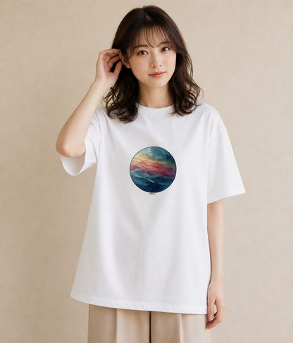Tシャツ レディース 蠍座 星空 宇宙 イラスト シック ペアコーデ 秋コーデ 白T