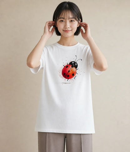デザインTシャツ レディース アリ 昆虫 虫 イラスト ガーリー 女性向けギフト 散歩 白T