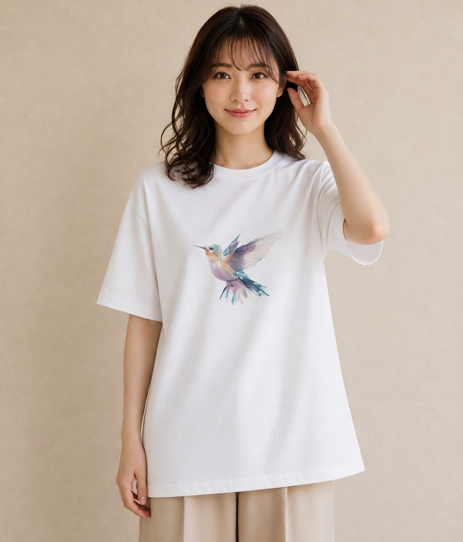 プリントTシャツ レディース マメルリハ ペット 動物 イラスト モード 週末コーデ 敬老の日 白T