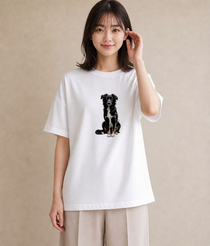 プリントTシャツ レディース ミックス犬 犬 いぬ イラスト きれいめ ミセス 春コーデ 白T
