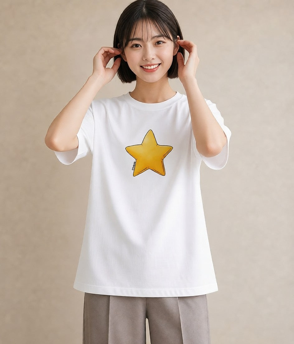 グラフィックTシャツ レディース ヒトデ 海の生き物 海 イラスト 水彩風 20代 カジュアルコーデ 白T