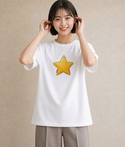 グラフィックTシャツ レディース ヒトデ 海の生き物 海 イラスト 水彩風 20代 カジュアルコーデ 白T