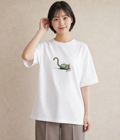 Tシャツ レディース アメリカンショートヘア 猫 ねこ イラスト 水彩風 秋コーデ おしゃれギフト 白T