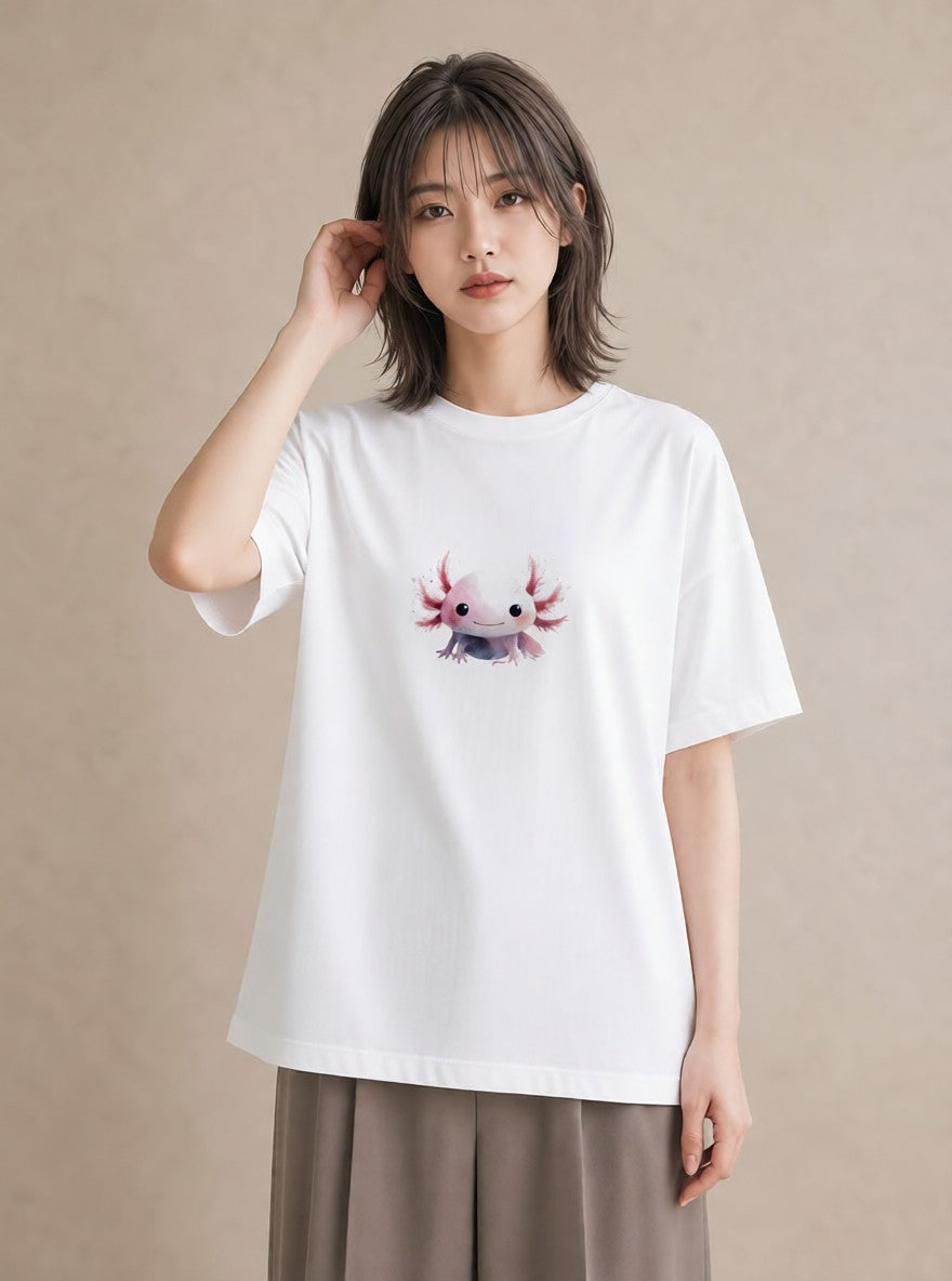 グラフィックTシャツ レディース マンボウ 海の生き物 海 イラスト 可愛い 週末コーデ 敬老の日 白T