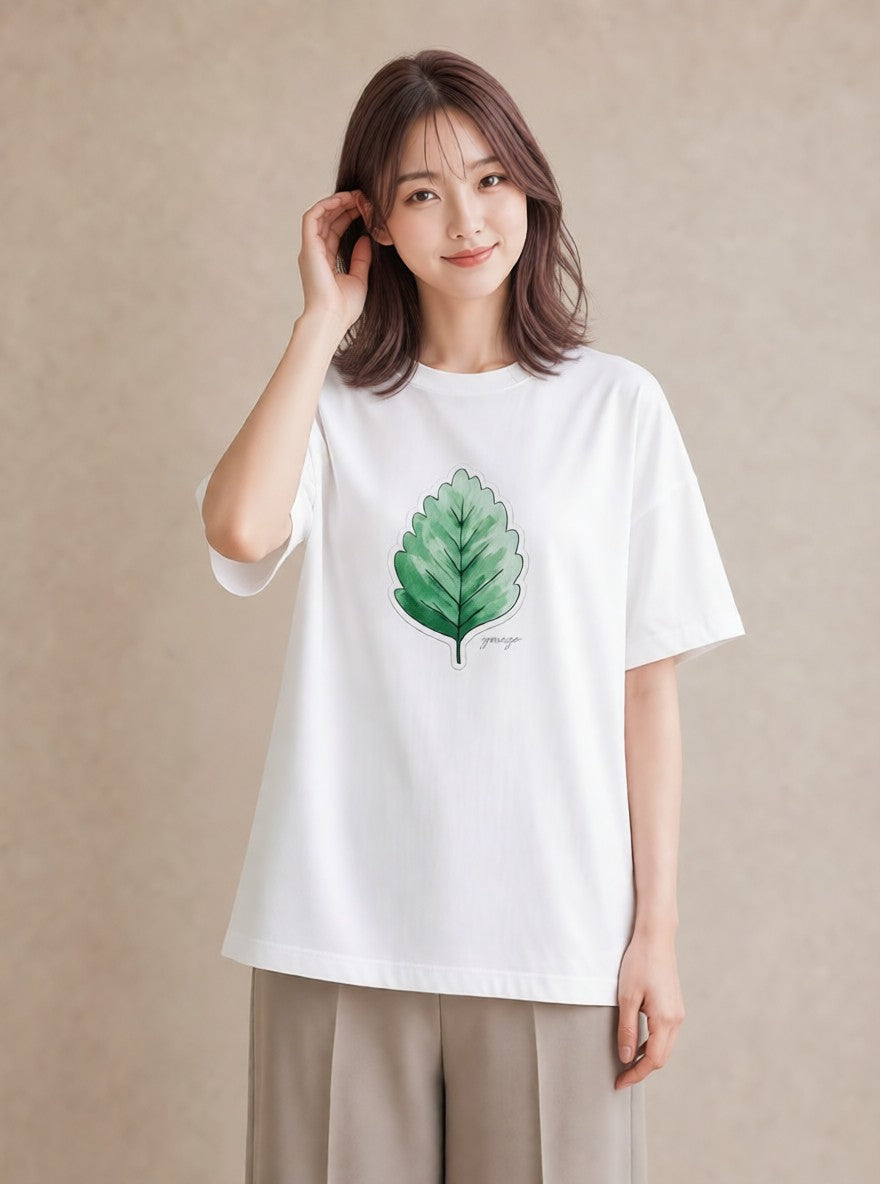 Tシャツ レディース ハーブティー 食べ物 フード イラスト きれいめカジュアル 姉妹 送別ギフト 白T