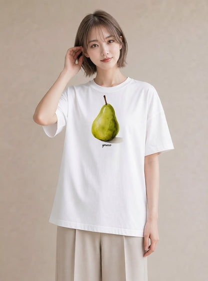 グラフィックTシャツ レディース アボカド 食べ物 フード イラスト シック 公園 ママ 白T