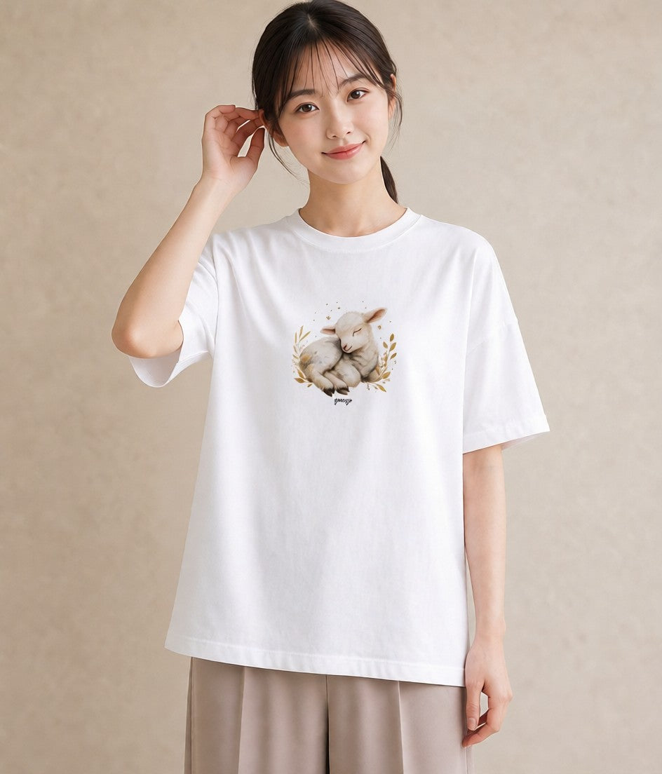 グラフィックTシャツ レディース 牡羊座 星空 宇宙 イラスト ラフカジュアル 女子会 お揃い 白T