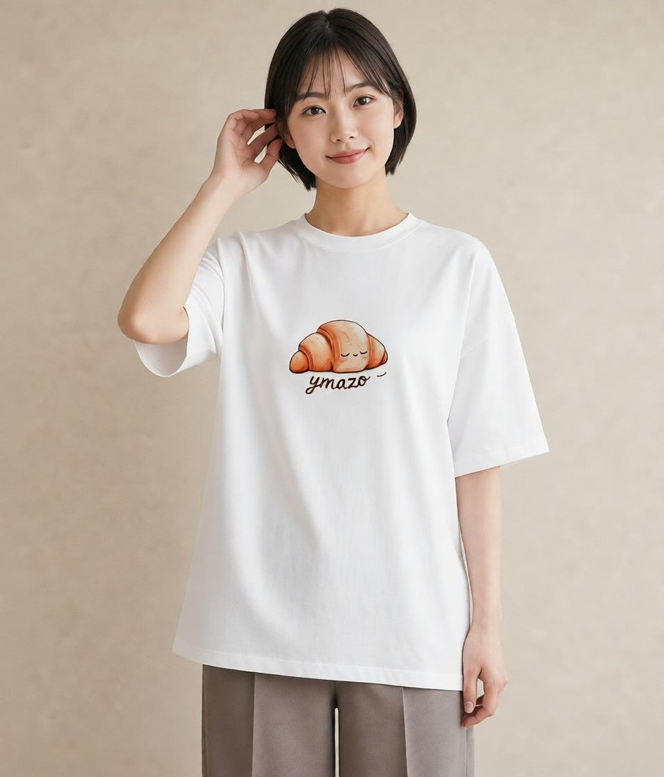 Tシャツ レディース ドーナツ 食べ物 フード イラスト 可愛い 誕生日プレゼント 綿100 白T