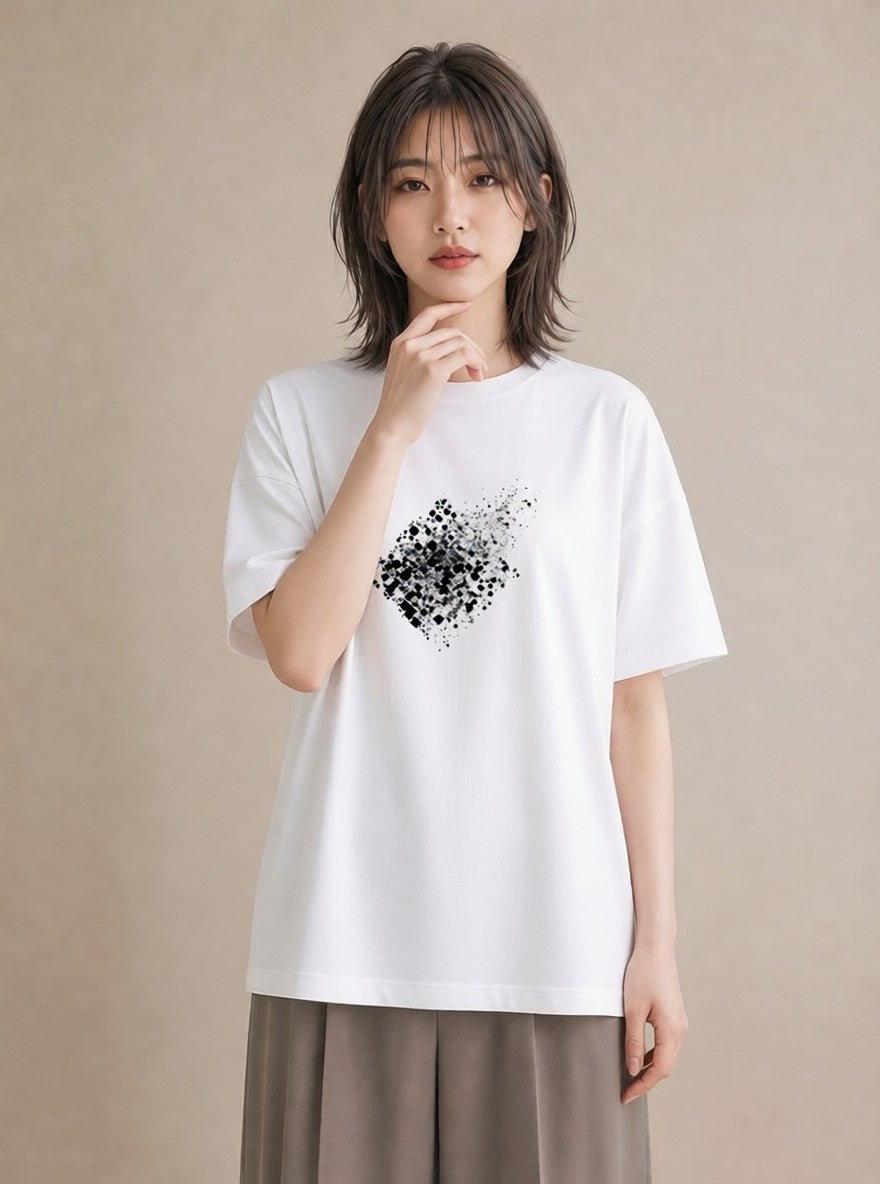 Tシャツ レディース レースハンカチ レース ハンカチ ナチュラル アンティーク イラスト 上品 旅行 母娘コーデ 白T