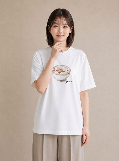 デザインTシャツ レディース クリームソーダ 食べ物 フード イラスト ナチュラル 女性 旅行用 白T