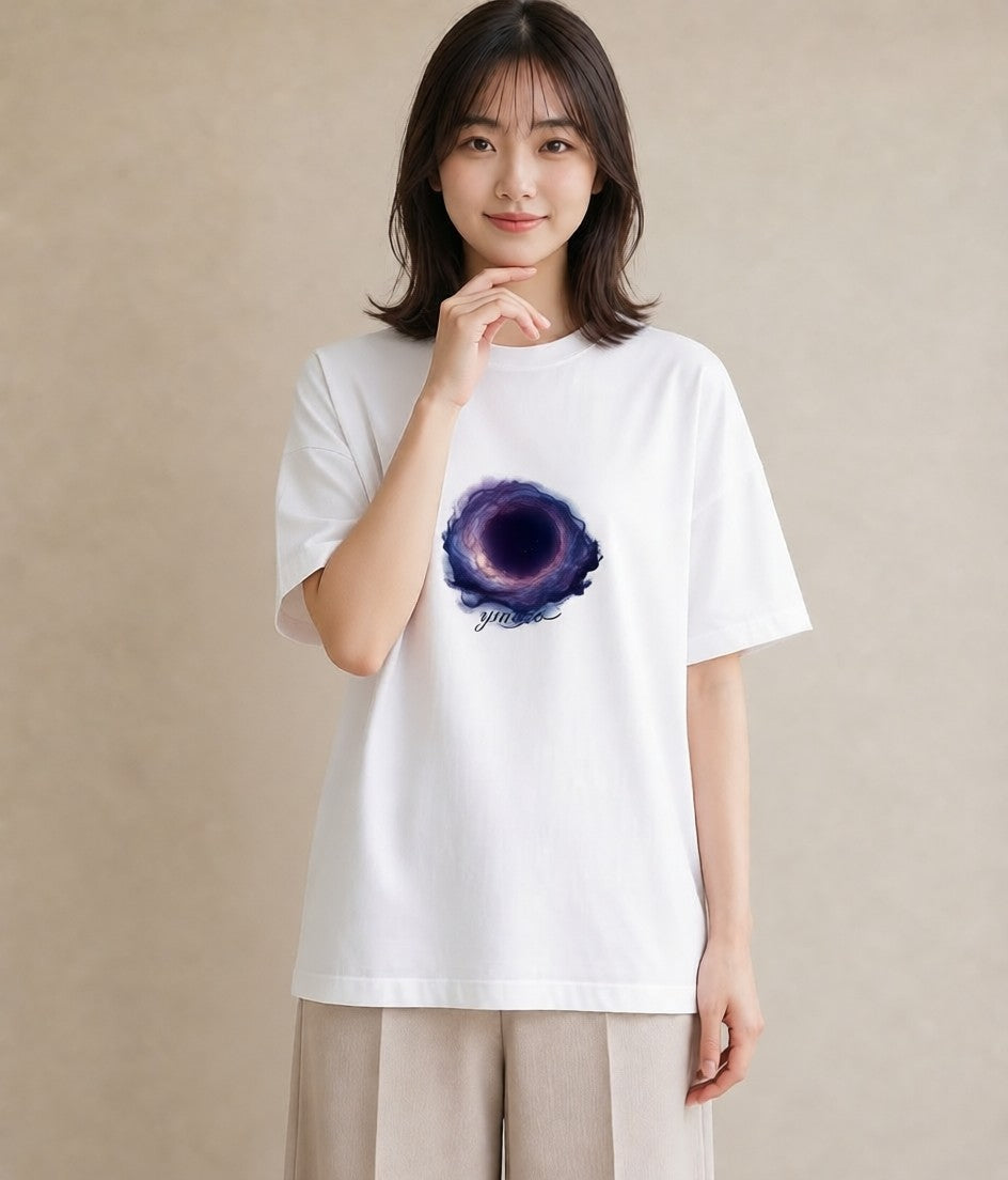 デザインTシャツ レディース 天の川 星空 宇宙 イラスト 可愛い デート 帰省 白T