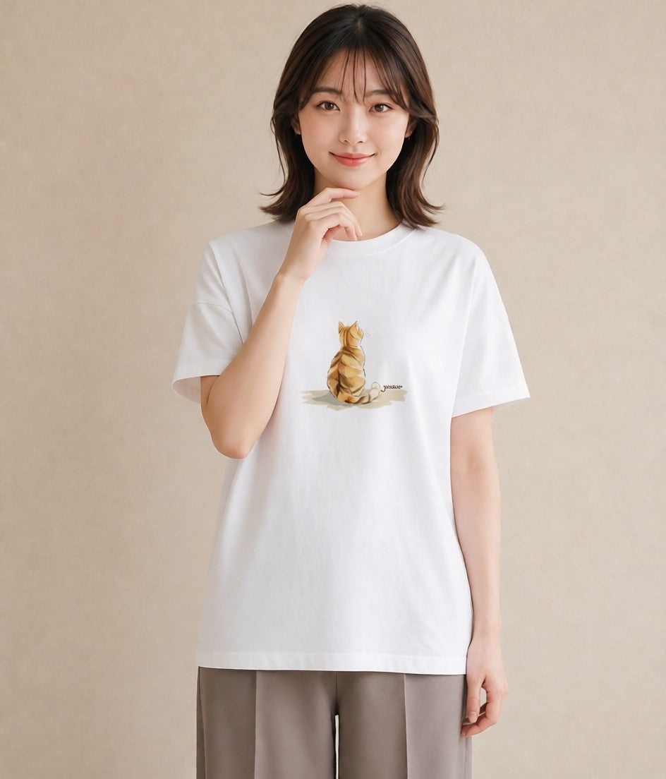 デザインTシャツ レディース ペルシャ 猫 ねこ イラスト ヴィンテージ風 姉妹 送別ギフト 白T