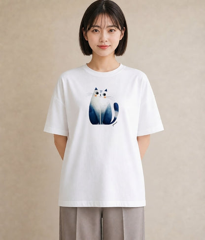 プリントTシャツ レディース エキゾチックショートヘア 猫 ねこ イラスト レトロ 通学 誕生日プレゼント 白T