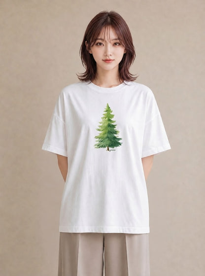 デザインTシャツ レディース 木 植物 ボタニカル イラスト シンプル 姉妹 送別ギフト 白T