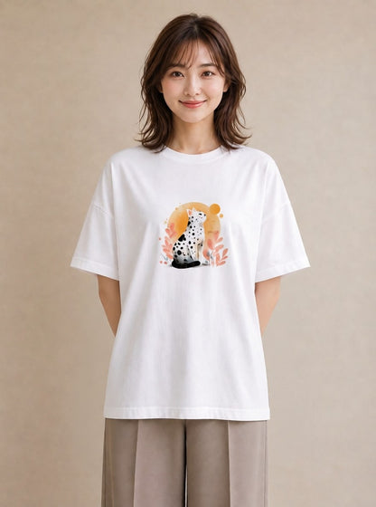 半袖Tシャツ レディース 三毛猫 みけねこ 三毛 猫 ねこ イラスト 休日コーデ お揃い 親子 白T