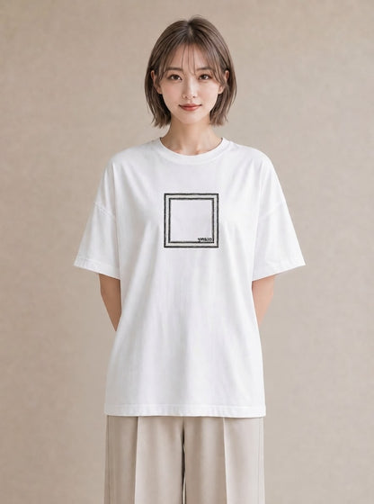 プリントTシャツ レディース レースハンカチ レース ハンカチ ナチュラル アンティーク イラスト ゆるコーデ ラフ レイヤード 白T
