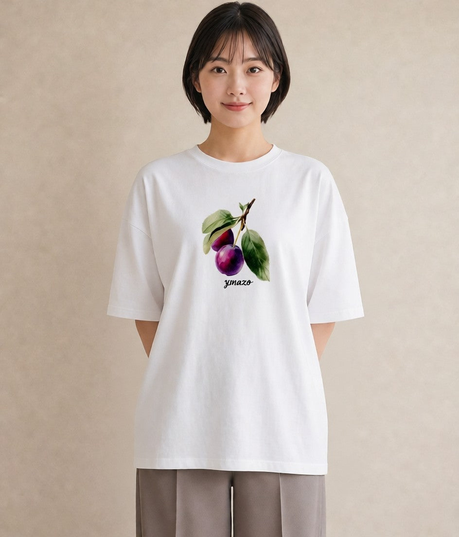 デザインTシャツ レディース さくらんぼ チェリー 食べ物 フード イラスト シック 女性 旅行用 白T