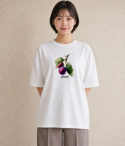 デザインTシャツ レディース さくらんぼ チェリー 食べ物 フード イラスト シック 女性 旅行用 白T