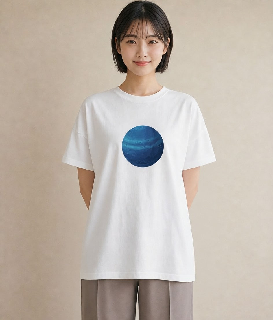 グラフィックTシャツ レディース 地球 星空 宇宙 イラスト ホワイトデー 春服 白T