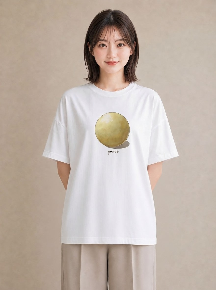 Tシャツ レディース パールピアス アクセサリー ナチュラル アンティーク イラスト 普段使い 部屋着 女性向けギフト 白T