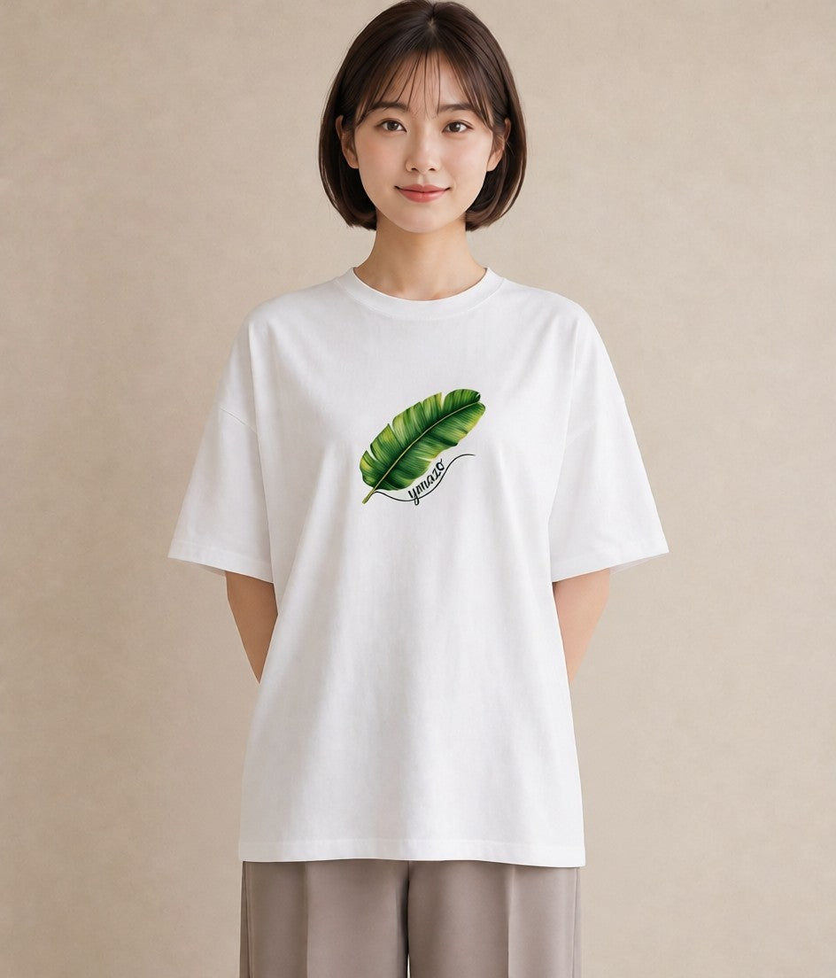 グラフィックTシャツ レディース モンステラ 植物 ボタニカル イラスト ゆるコーデ 旅行 母娘コーデ 白T