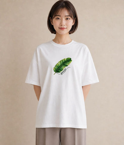 グラフィックTシャツ レディース モンステラ 植物 ボタニカル イラスト ゆるコーデ 旅行 母娘コーデ 白T