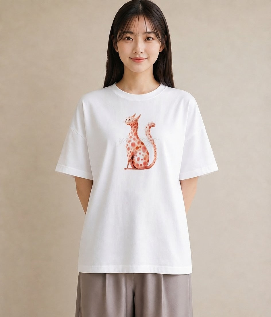 半袖Tシャツ レディース 猫の手 猫 ねこ イラスト 北欧風 誕生日プレゼント 綿100 白T