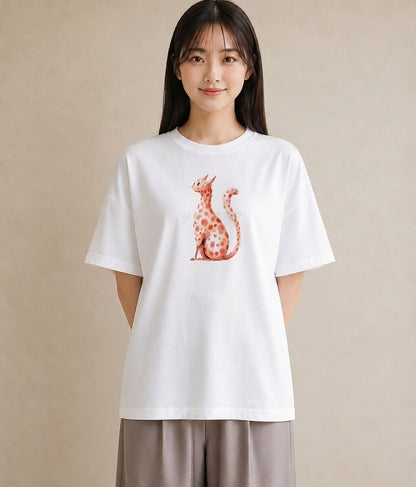 半袖Tシャツ レディース 猫の手 猫 ねこ イラスト 北欧風 誕生日プレゼント 綿100 白T