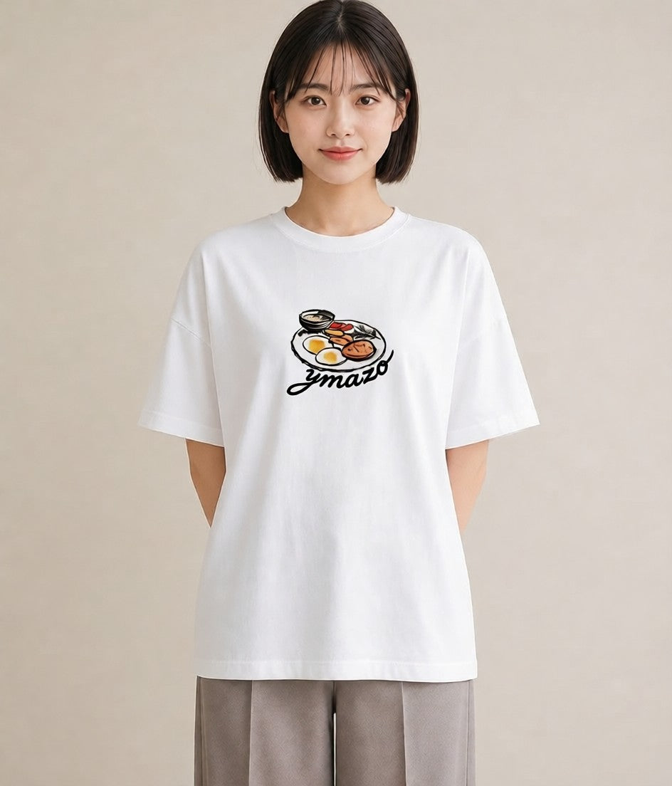 グラフィックTシャツ レディース どら焼き 食べ物 フード イラスト シック 女性向けギフト 散歩 白T