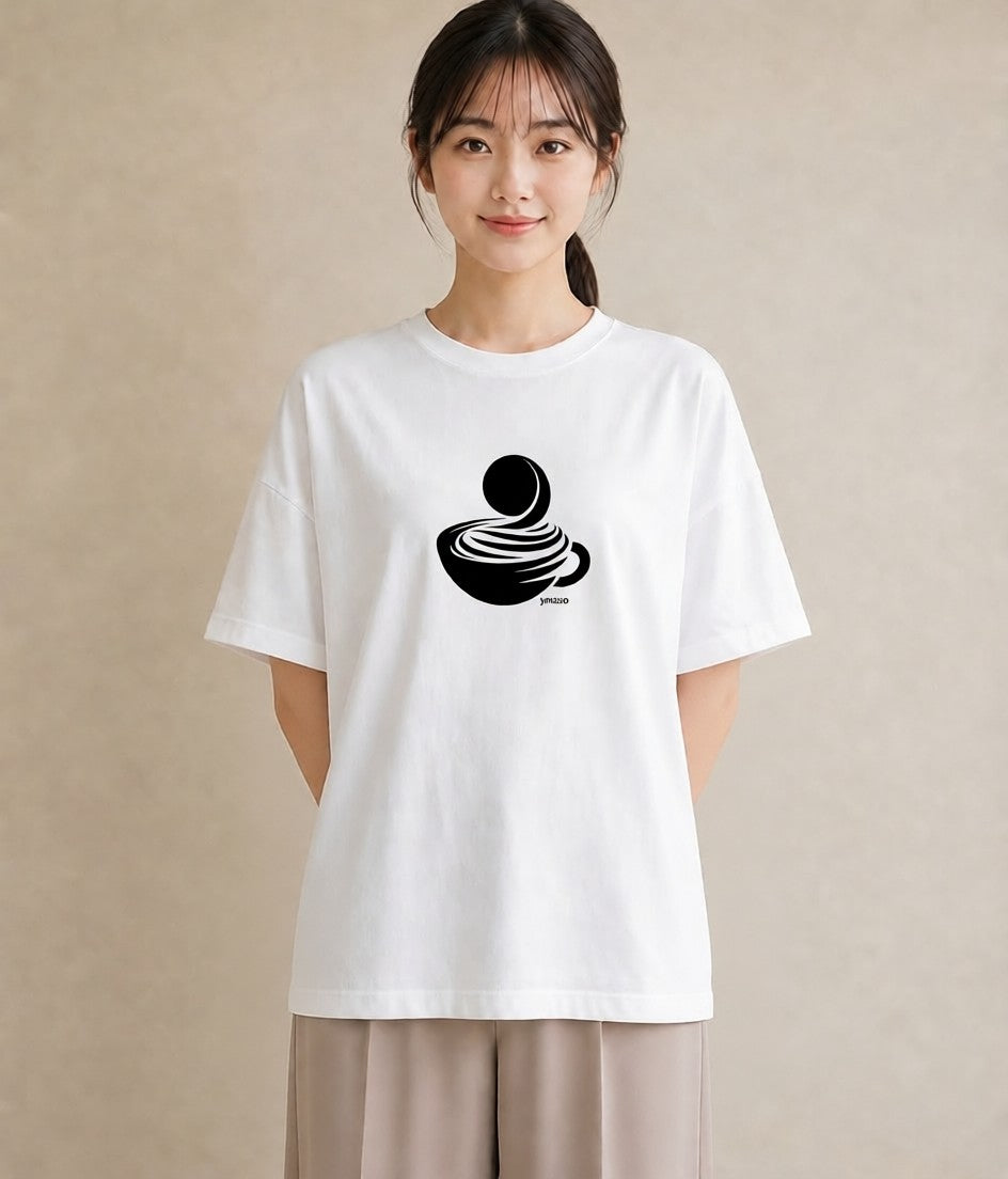 半袖Tシャツ レディース カフェ カフェロゴ ロゴ イラスト カジュアル おしゃれギフト 社会人 白T