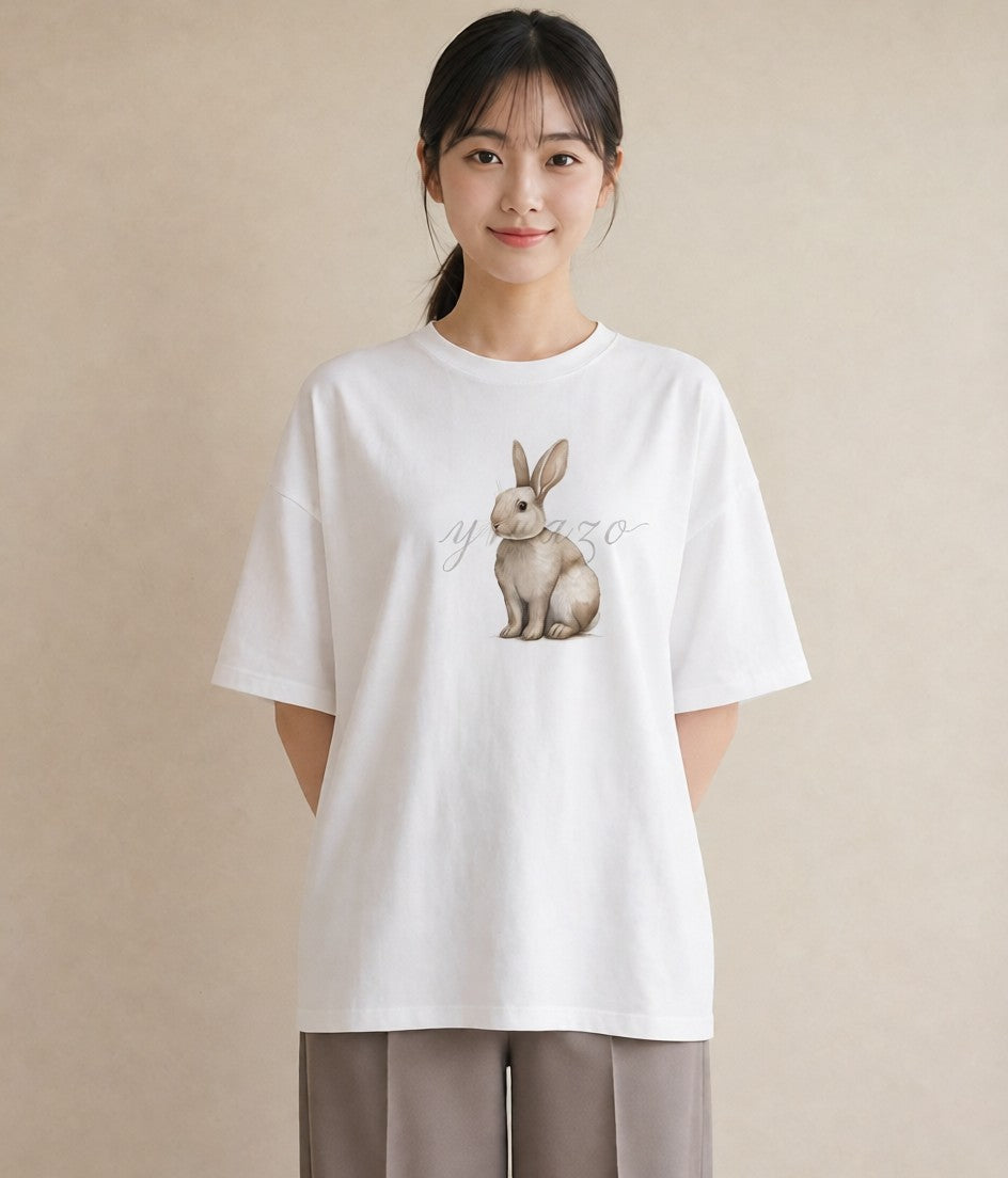 グラフィックTシャツ レディース ホーランドロップ ペット 動物 イラスト 北欧風 部屋着 女性向けギフト 白T