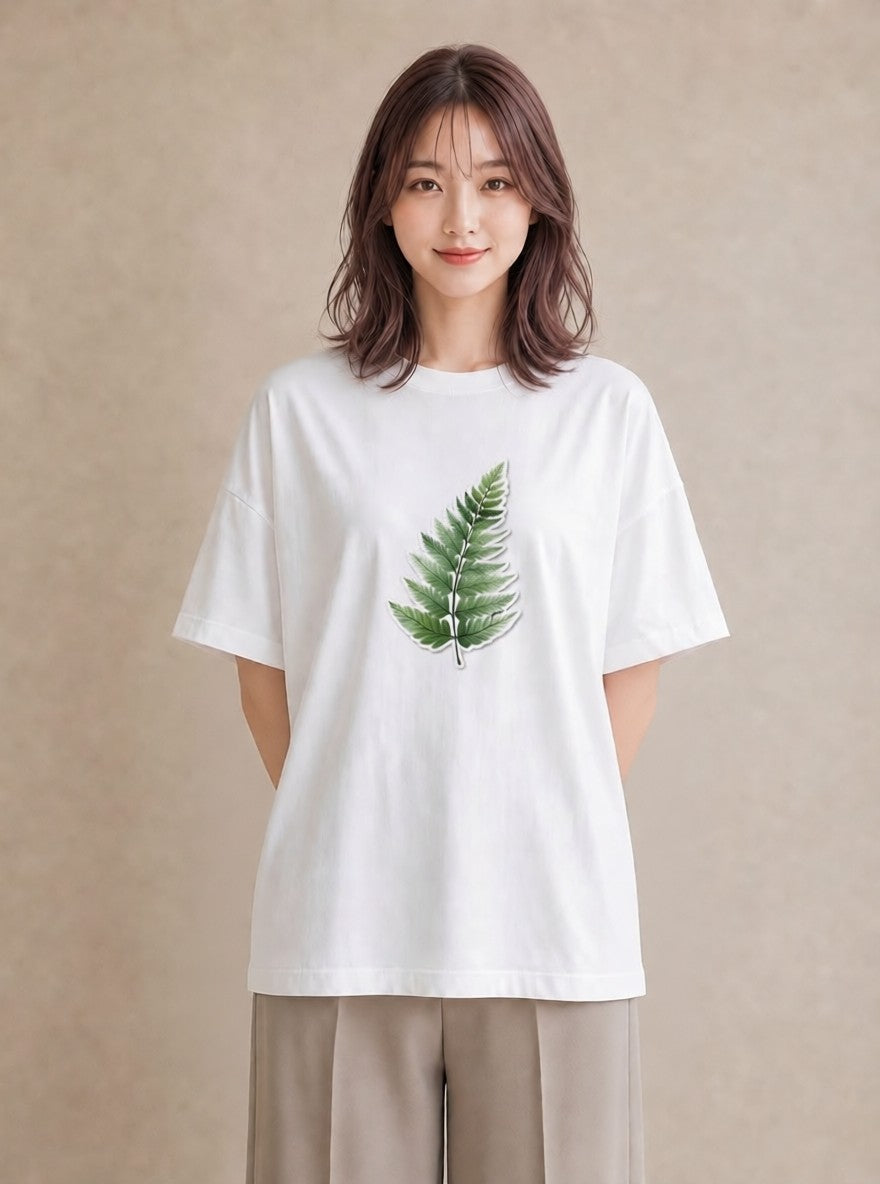Tシャツ レディース ボタニカル 植物 イラスト お洒落 誕生日プレゼント 綿100 白T