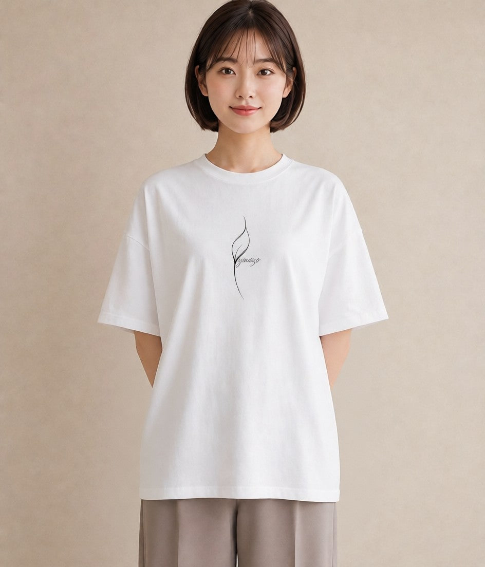 Tシャツ レディース 扇子 そよ風 ナチュラル アンティーク イラスト アート風 女性 旅行用 白T