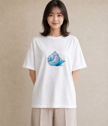 Tシャツ レディース 人魚 海の生き物 海 イラスト アート風 ホワイトデー 春服 白T