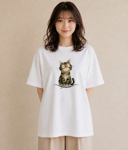 グラフィックTシャツ レディース 子猫 猫 ねこ イラスト 旅行コーデ 旅行 母娘コーデ 白T