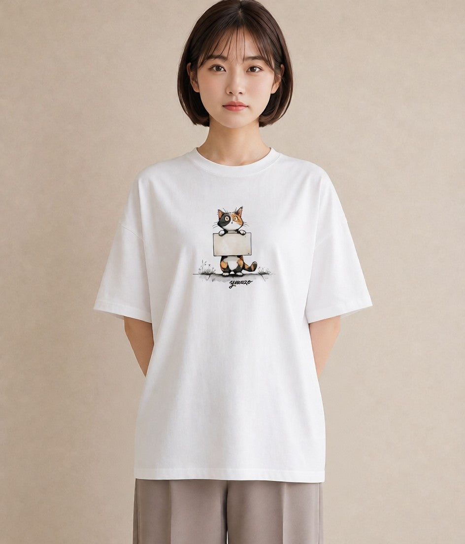 プリントTシャツ レディース 靴下猫 猫 ねこ イラスト きれいめ ホワイトデー 春服 白T