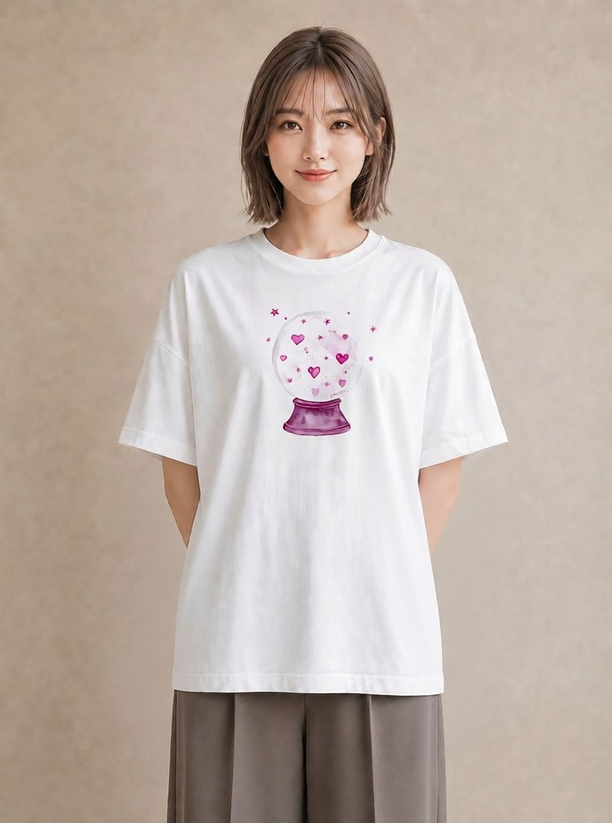 プリントTシャツ レディース 天秤座 星空 宇宙 イラスト 線画 夏コーデ 通学 白T