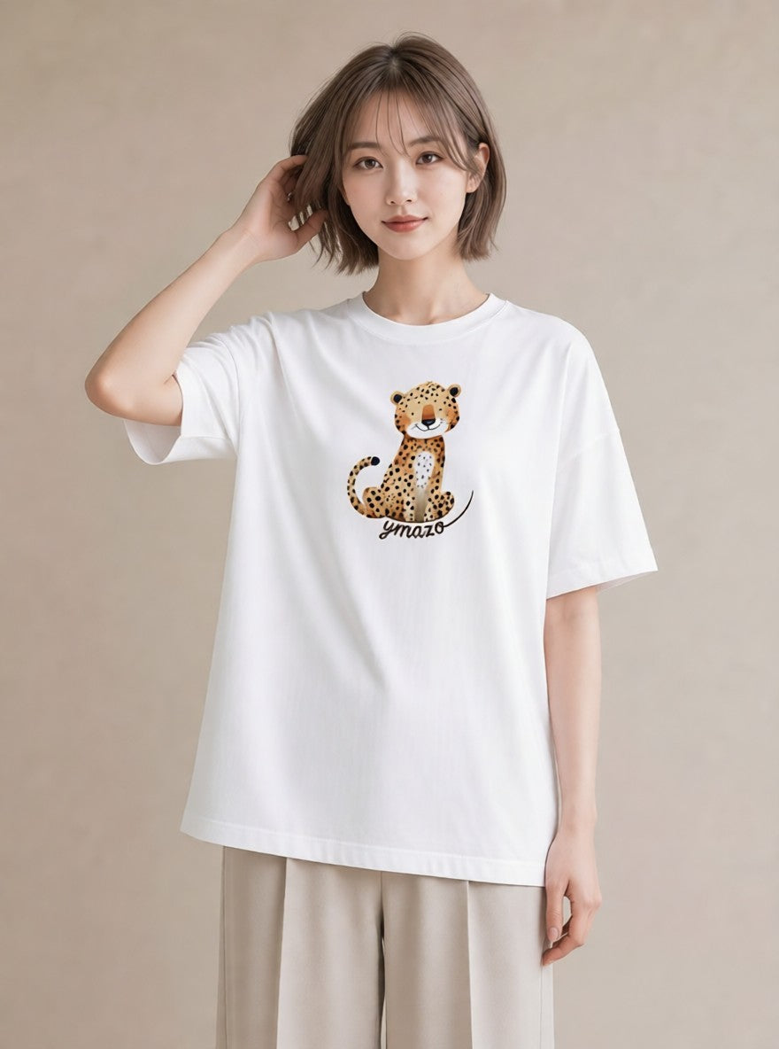 プリントTシャツ レディース ぶち猫 猫 ねこ イラスト 北欧風 通学 誕生日プレゼント 白T