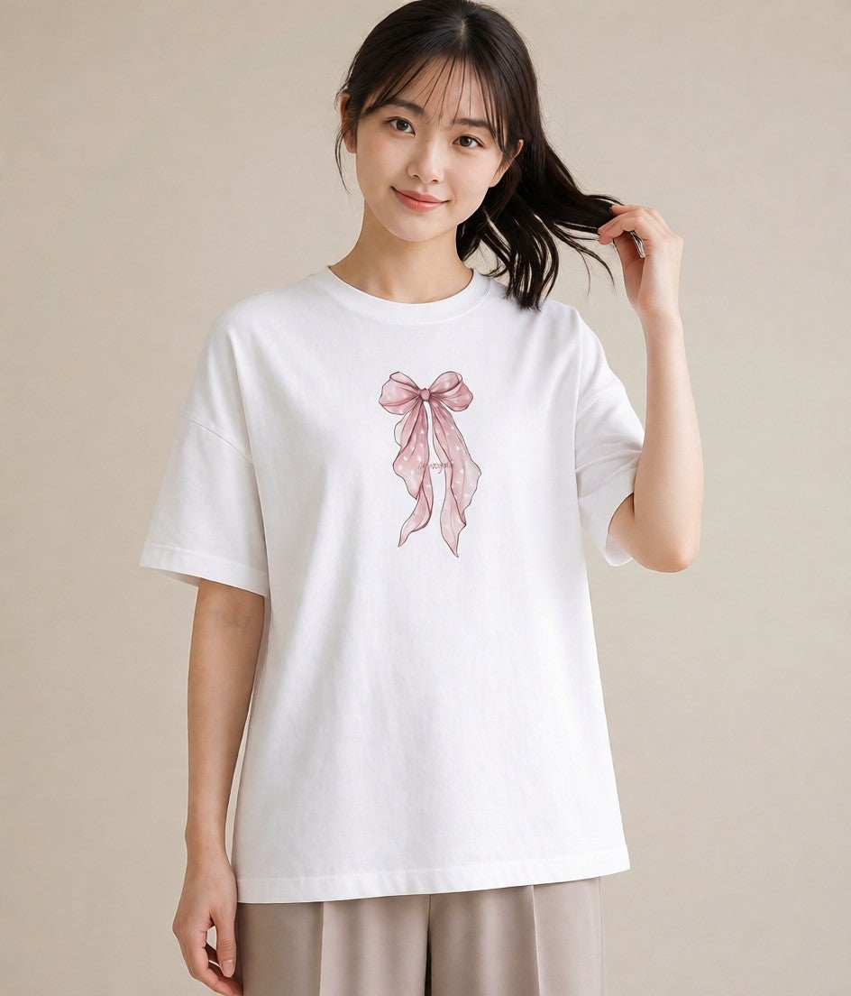 グラフィックTシャツ レディース レースハンカチ レース ハンカチ ナチュラル アンティーク イラスト レトロ 帰省 ラフ 白T
