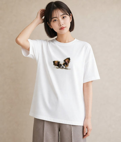 プリントTシャツ レディース わんこ 犬 いぬ イラスト ポップ 親子 20代 白T