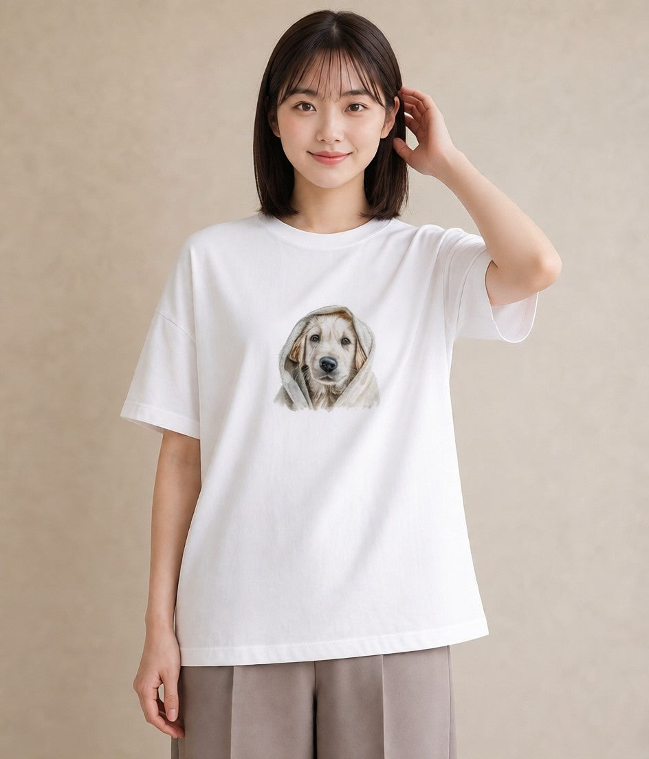 Tシャツ レディース 保護犬 犬 いぬ イラスト ポップ 旅行 母娘コーデ 白T