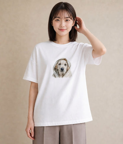 Tシャツ レディース 保護犬 犬 いぬ イラスト ポップ 旅行 母娘コーデ 白T