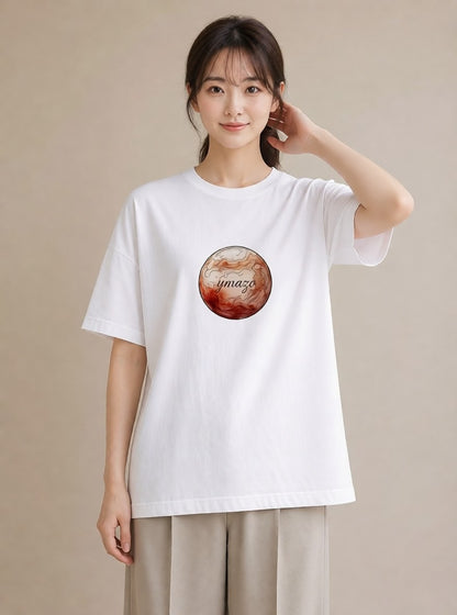 半袖Tシャツ レディース 乙女座 星空 宇宙 イラスト きれいめ 部屋着 女性向けギフト 白T